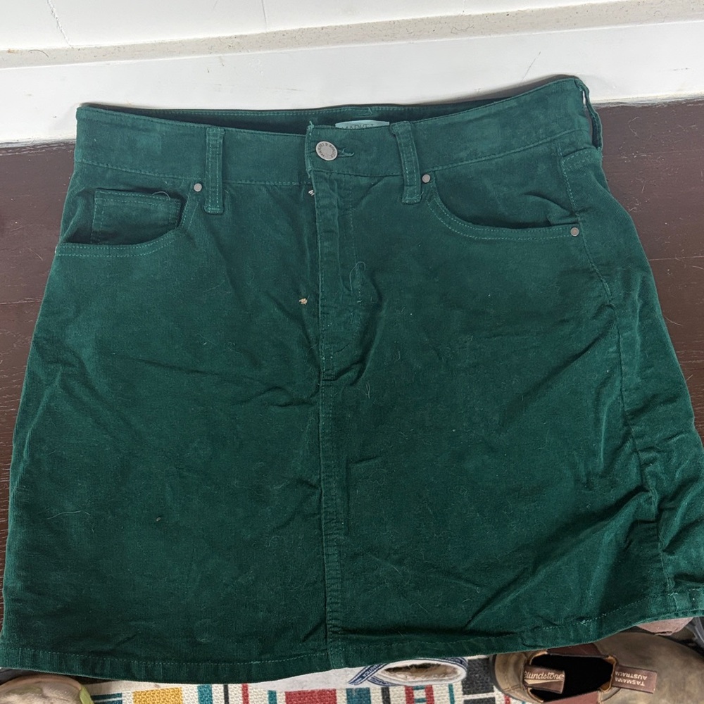 Market & Spruce Forest Green Mini Skirt